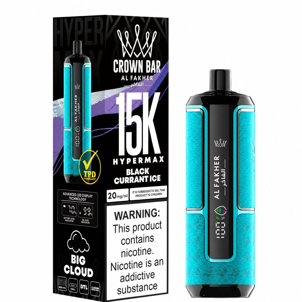 Al Fakher Crown Bar 15K Hyper Max - Blackcurrant Ice Blackcurrant Ice