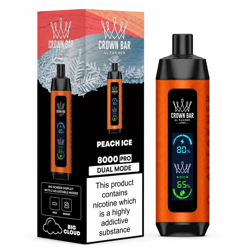 Al Fakher Crown Bar 8K Pro Peach Ice Peach Ice