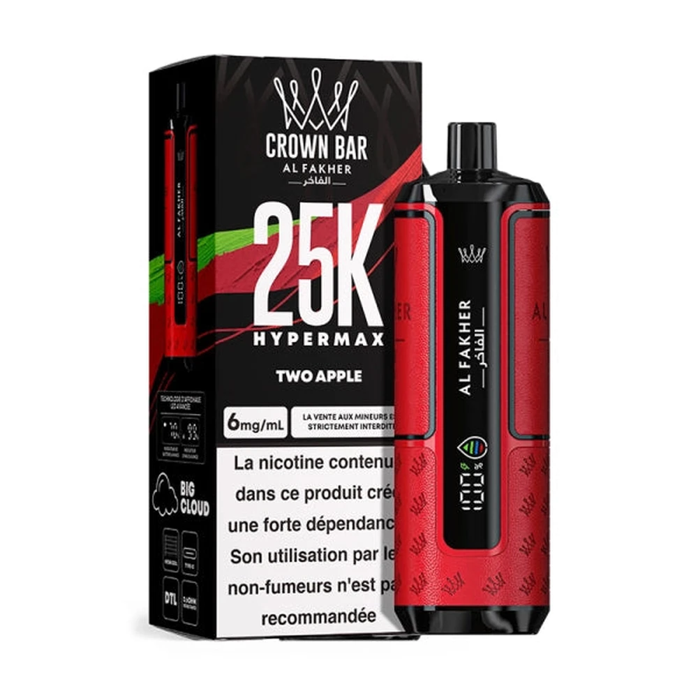 Al Fakher Crown Bar 25K Hyper Max — Two Apple Two Apple