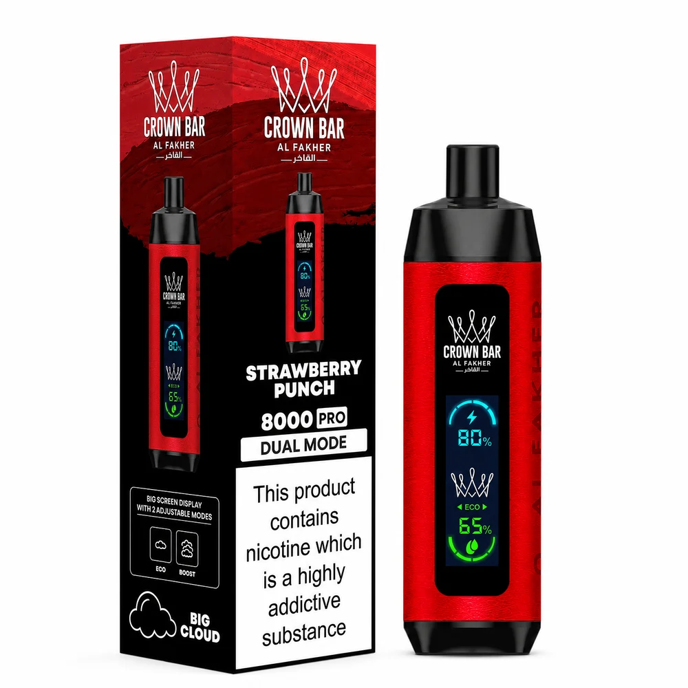 Al Fakher Crown Bar 8K Pro Strawberry Punch Strawberry Punch