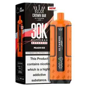Al Fakher Crown Bar 30K Hyper Max Advanced — Peach Ice – produit officiel Al Fakher