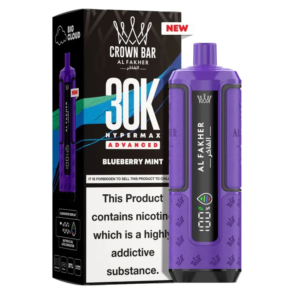 Al Fakher Crown Bar 30K Hyper Max Advanced — Blueberry Mint Blueberry Mint