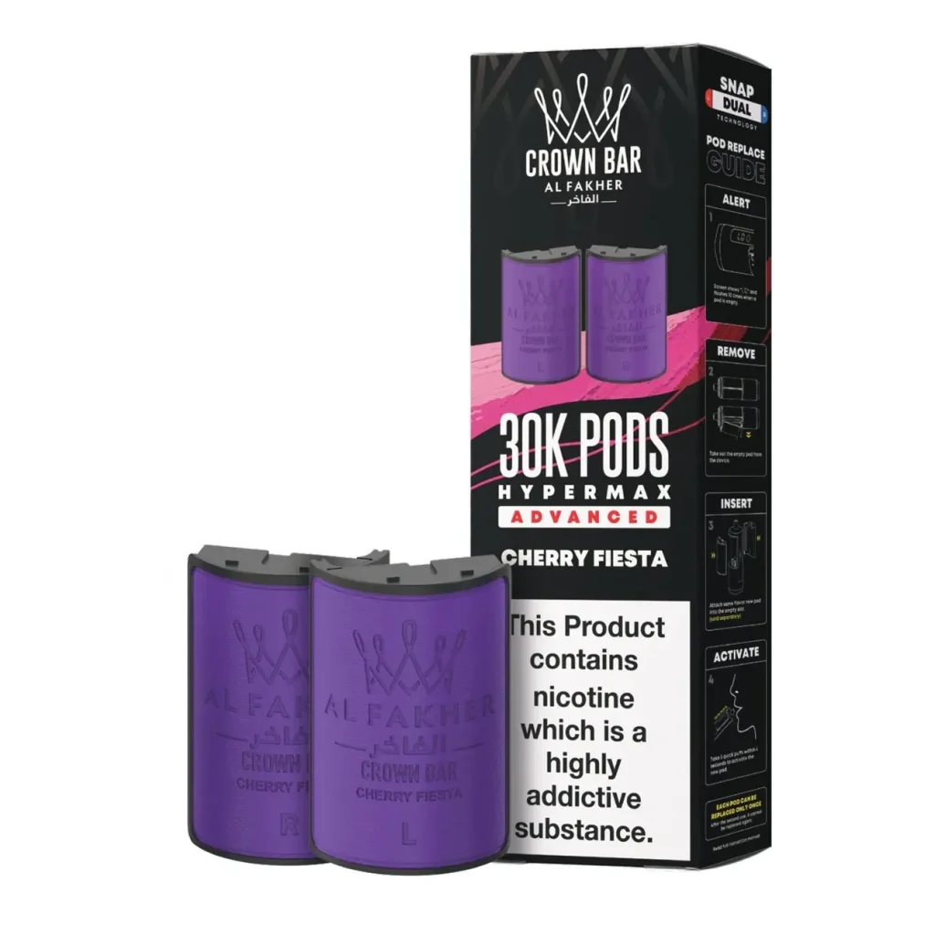 Cartouche Al Fakher Crown Bar 30K Hyper Max Advanced - Cherry Fiesta Cherry Fiesta