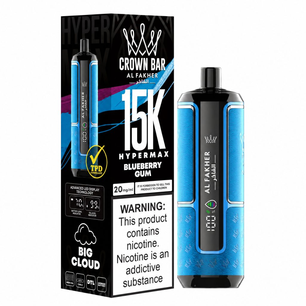 Al Fakher Crown Bar 15K Hyper Max - Blueberry Gum Blueberry Gum