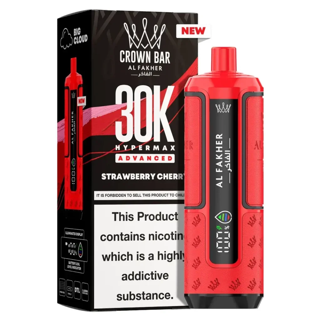 Al Fakher Crown Bar 30K Hyper Max Advanced — Strawberry Cherry Strawberry Cherry