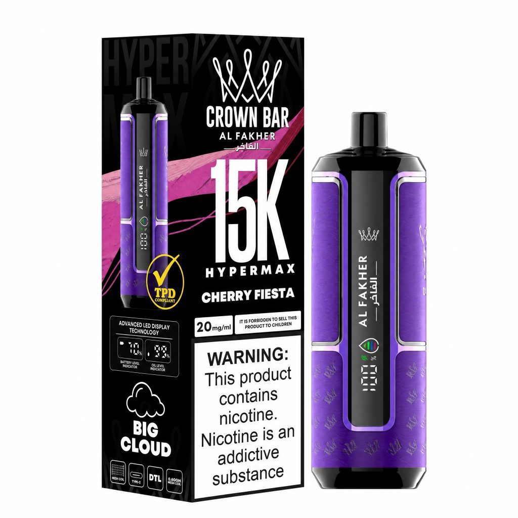 Al Fakher Crown Bar 15K Hyper Max - Cherry Fiesta Cherry Fiesta