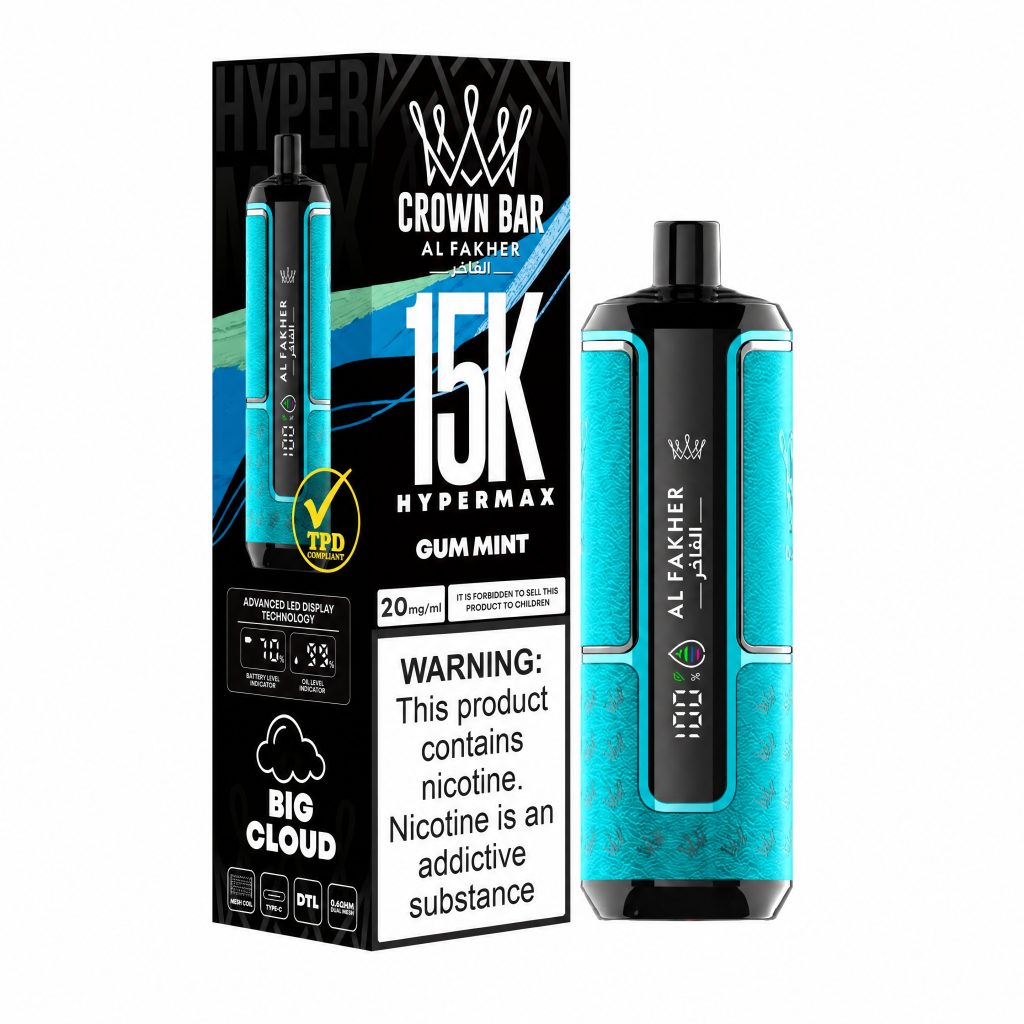 Al Fakher Crown Bar 15K Hyper Max - Gum Mint Gum Mint