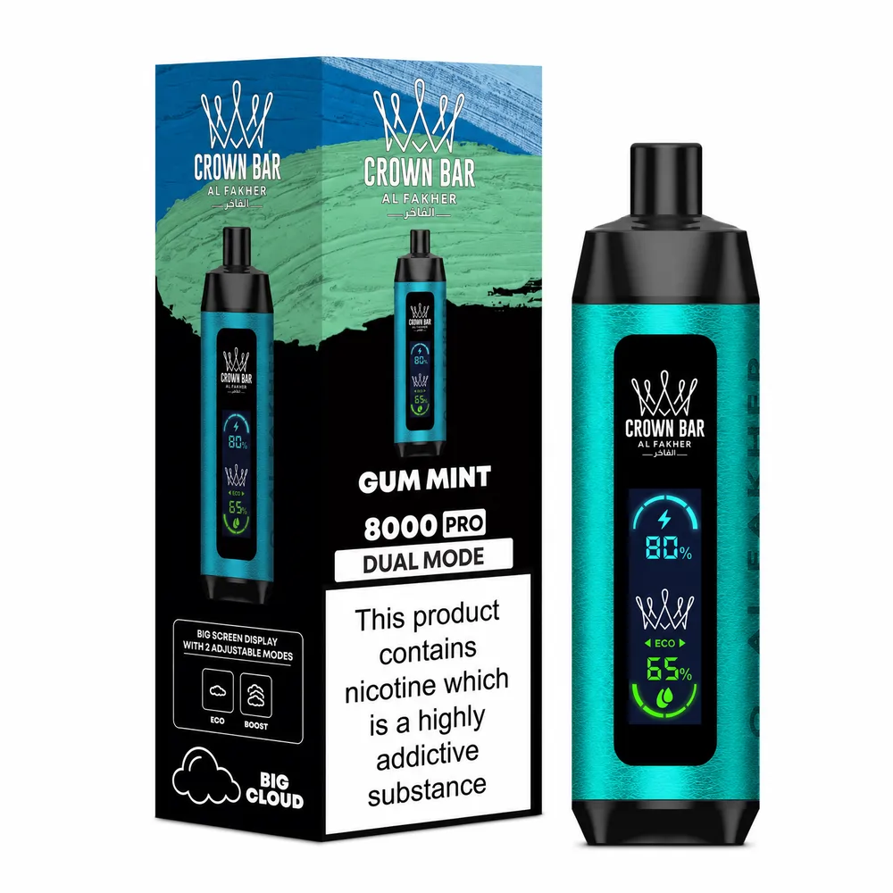 Al Fakher Crown Bar 8K Pro Gum Mint Gum Mint