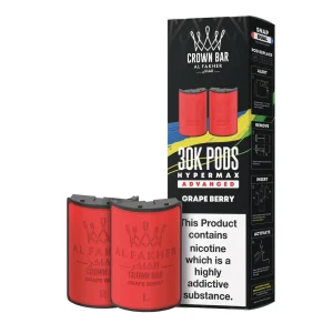 Cartouche Al Fakher Crown Bar 30K Hyper Max Advanced — Grape Berry – produit officiel Al Fakher