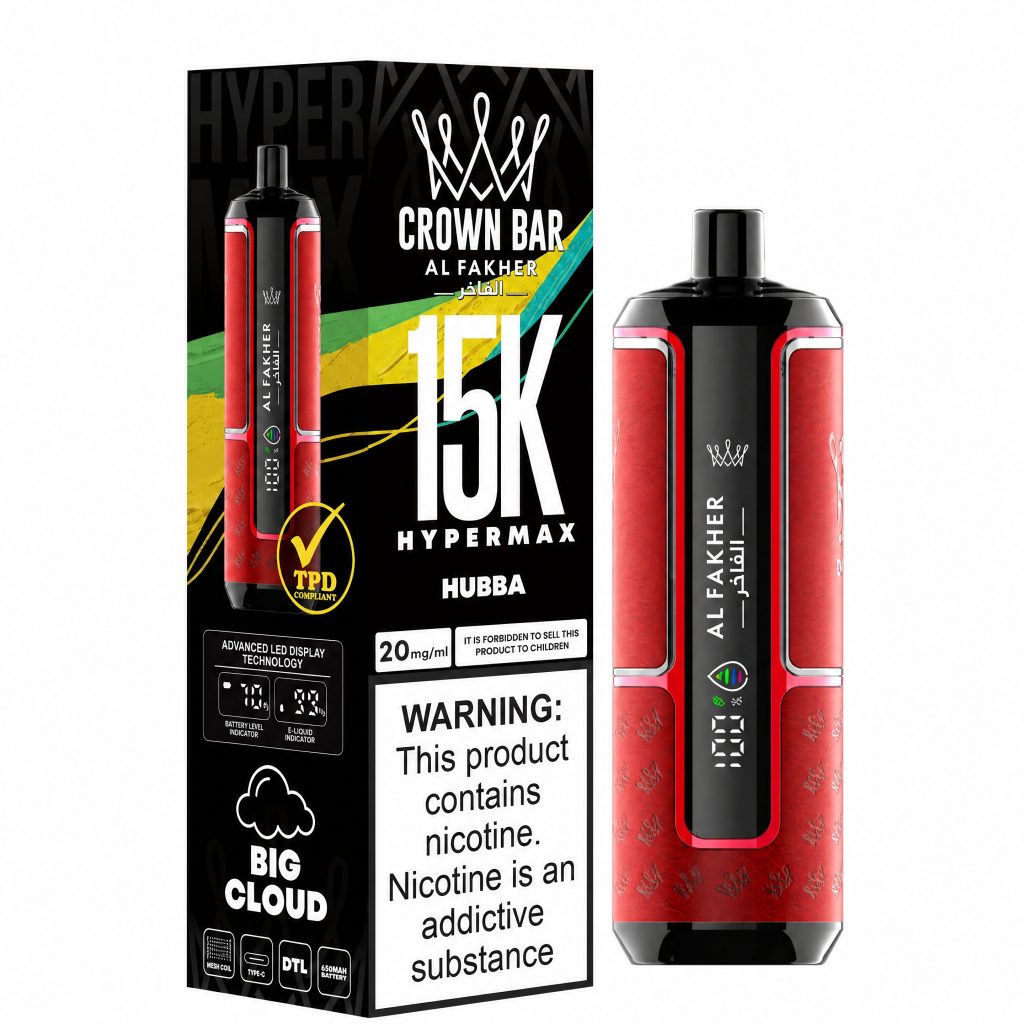 Al Fakher Crown Bar 15K Hyper Max - Hubba Hubba