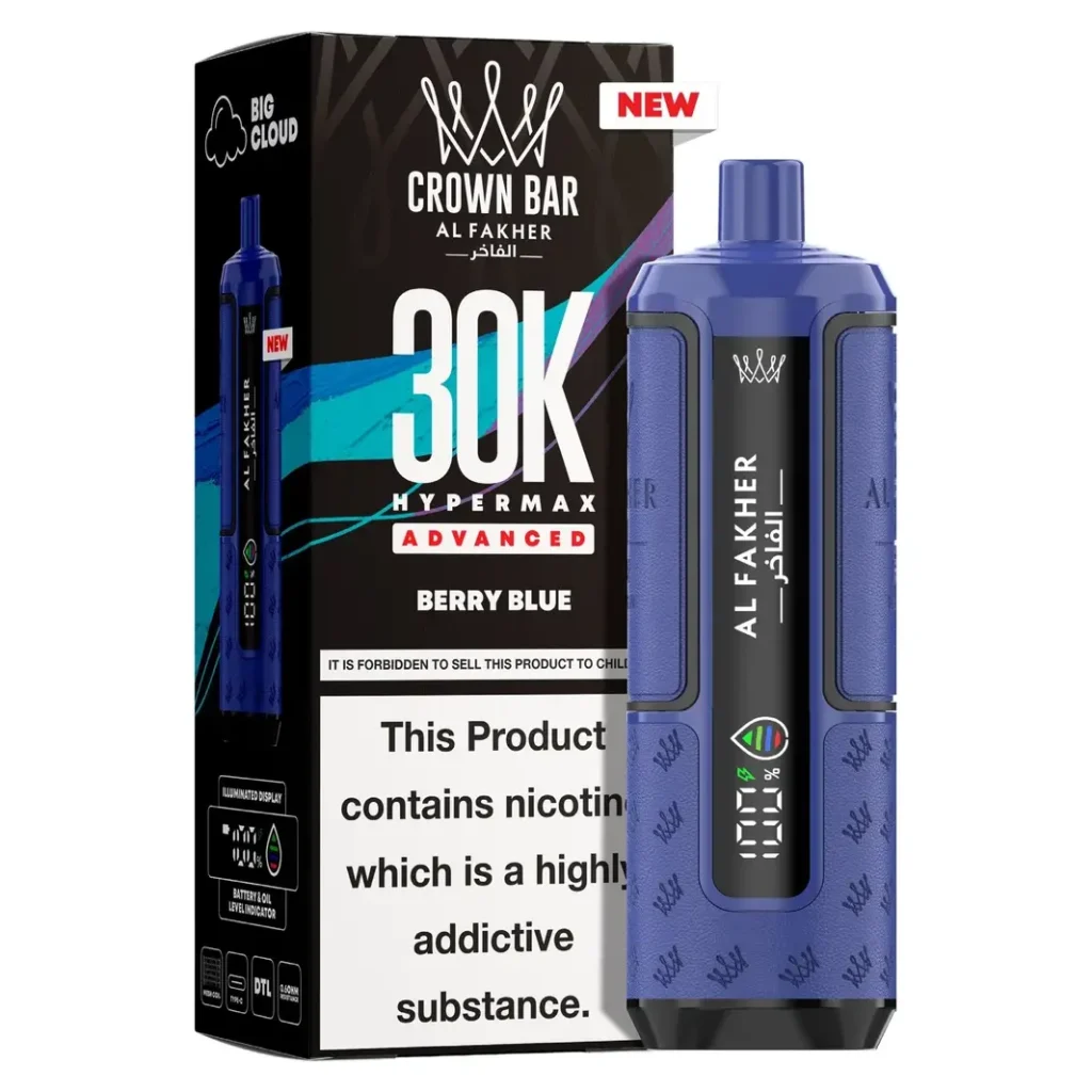 Al Fakher Crown Bar 30K Hyper Max Advanced — Berry Blue Berry Blue