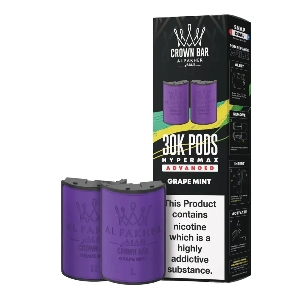 Cartouche Al Fakher Crown Bar 30K Hyper Max Advanced - Grape Mint Grape Mint