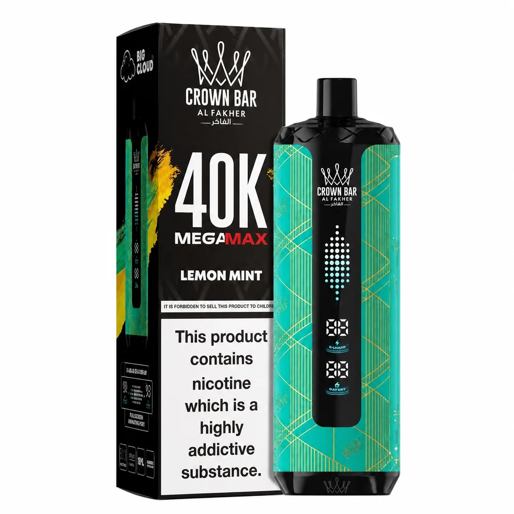 Al Fakher Crown Bar 40K Mega Max Lemon Mint Lemon Mint