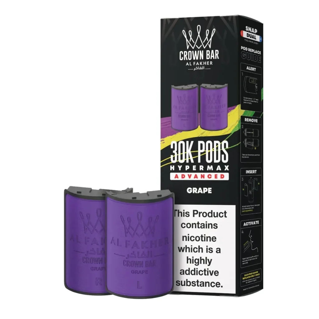 Cartouche Al Fakher Crown Bar 30K Hyper Max Advanced - Grape Grape