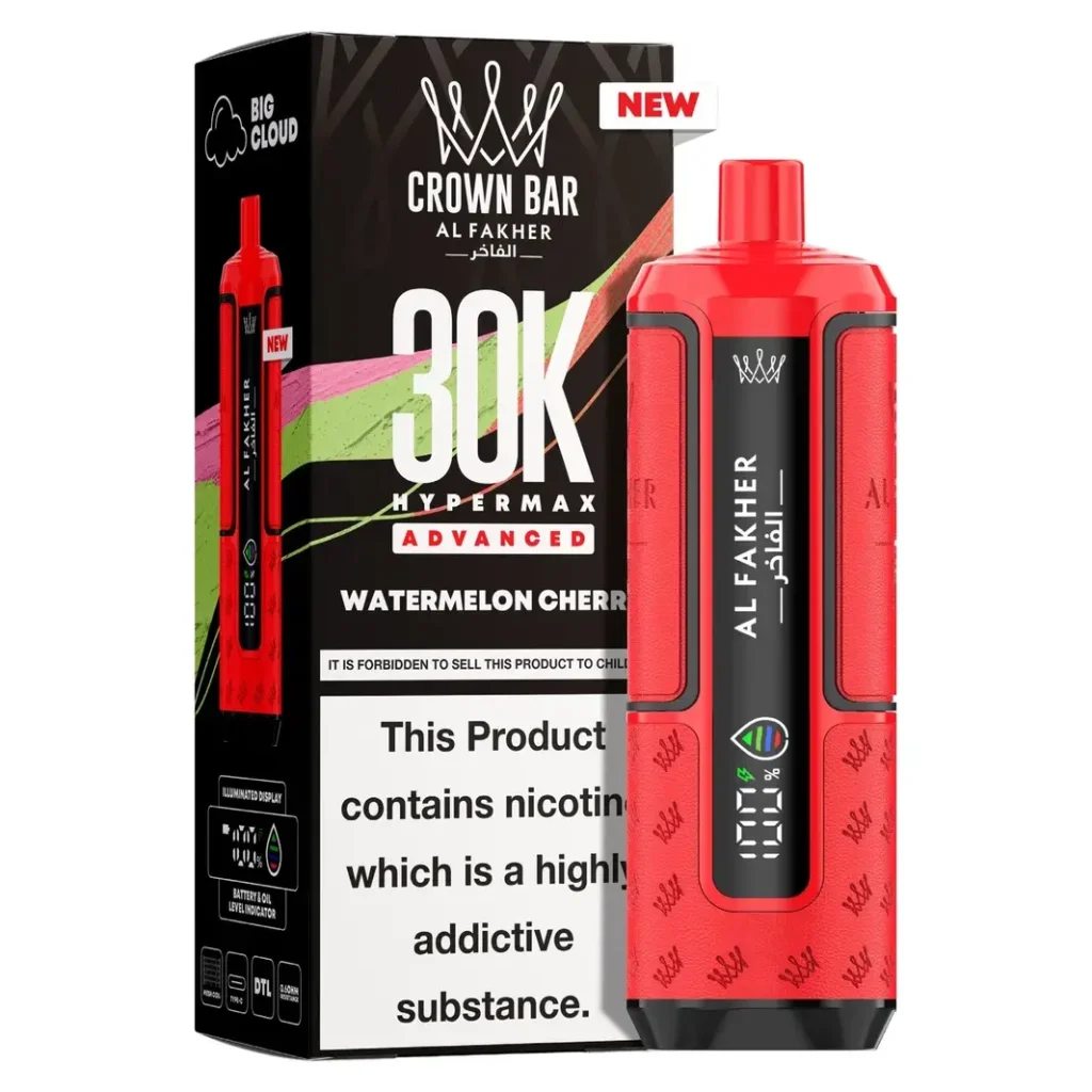 Al Fakher Crown Bar 30K Hyper Max Advanced — Watermelon Cherry Watermelon Cherry