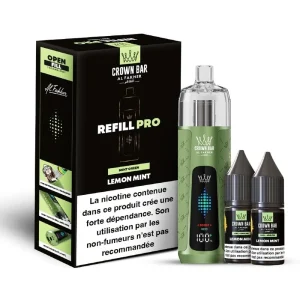 Al Fakher Crown Bar Refill Pro 30K — Lemon Mint – produit officiel Al Fakher