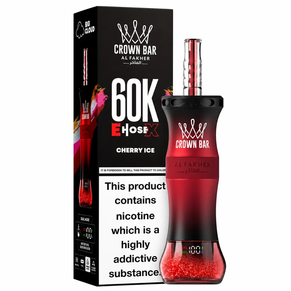 Al Fakher Crown Bar 60K E-Hose X — Cherry Ice Cherry Ice