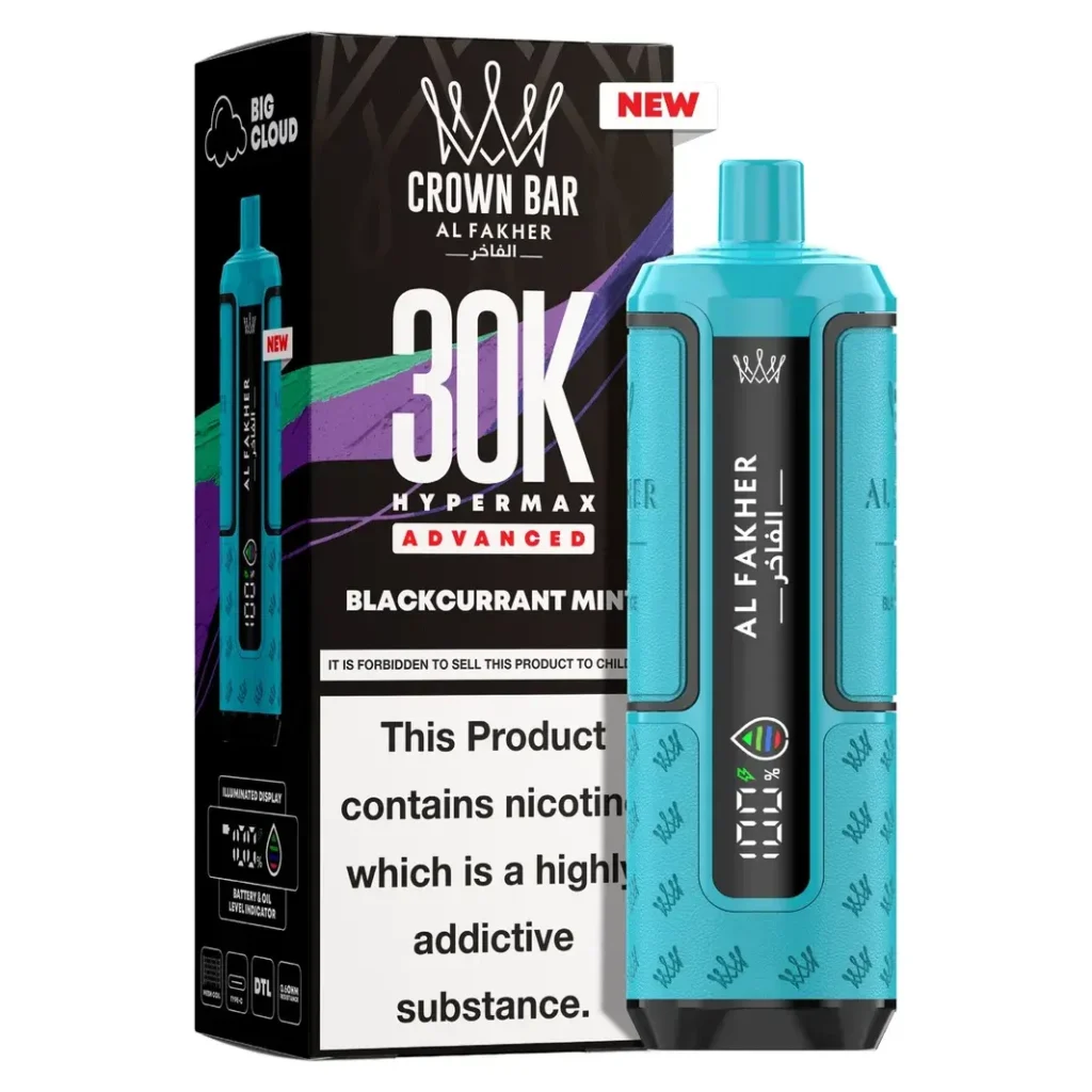 Al Fakher Crown Bar 30K Hyper Max Advanced — Blackcurrant Mint Blackcurrant Mint