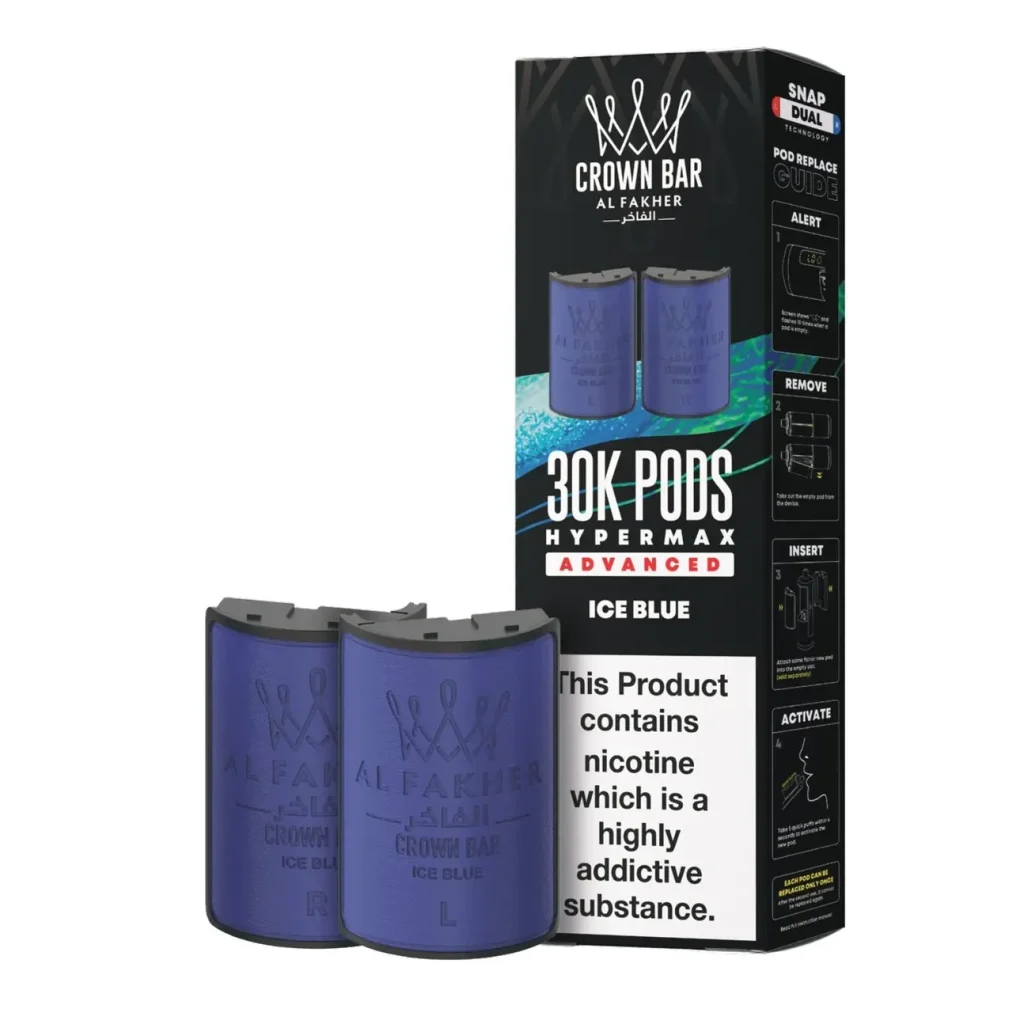 Cartouche Al Fakher Crown Bar 30K Hyper Max Advanced - Ice Blue Ice Blue