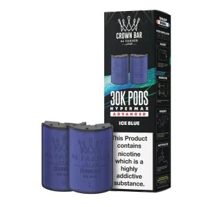 Cartouche Al Fakher Crown Bar 30K Hyper Max Advanced — Ice Blue – produit officiel Al Fakher