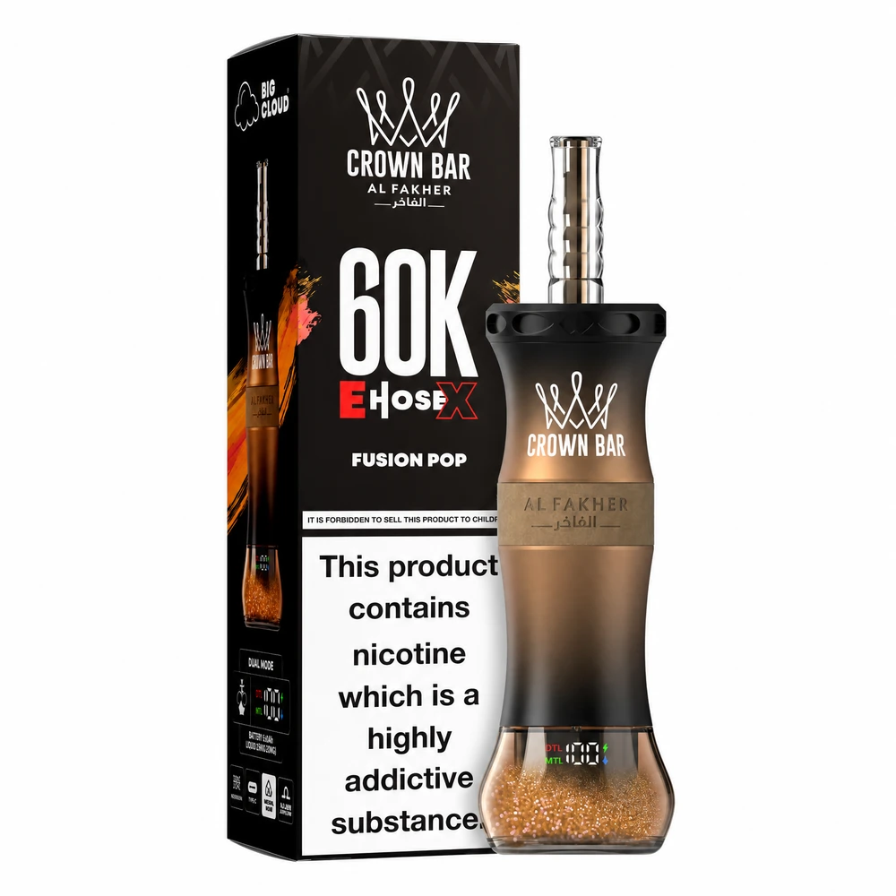 Al Fakher Crown Bar 60K E-Hose X — Fusion Pop Fusion Pop