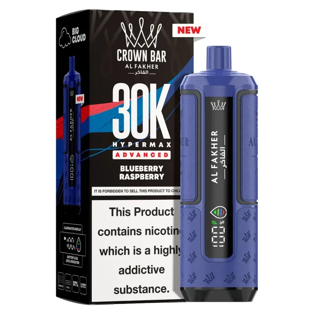 Al Fakher Crown Bar 30K Hyper Max Advanced — Blueberry Raspberry Blueberry Raspberry