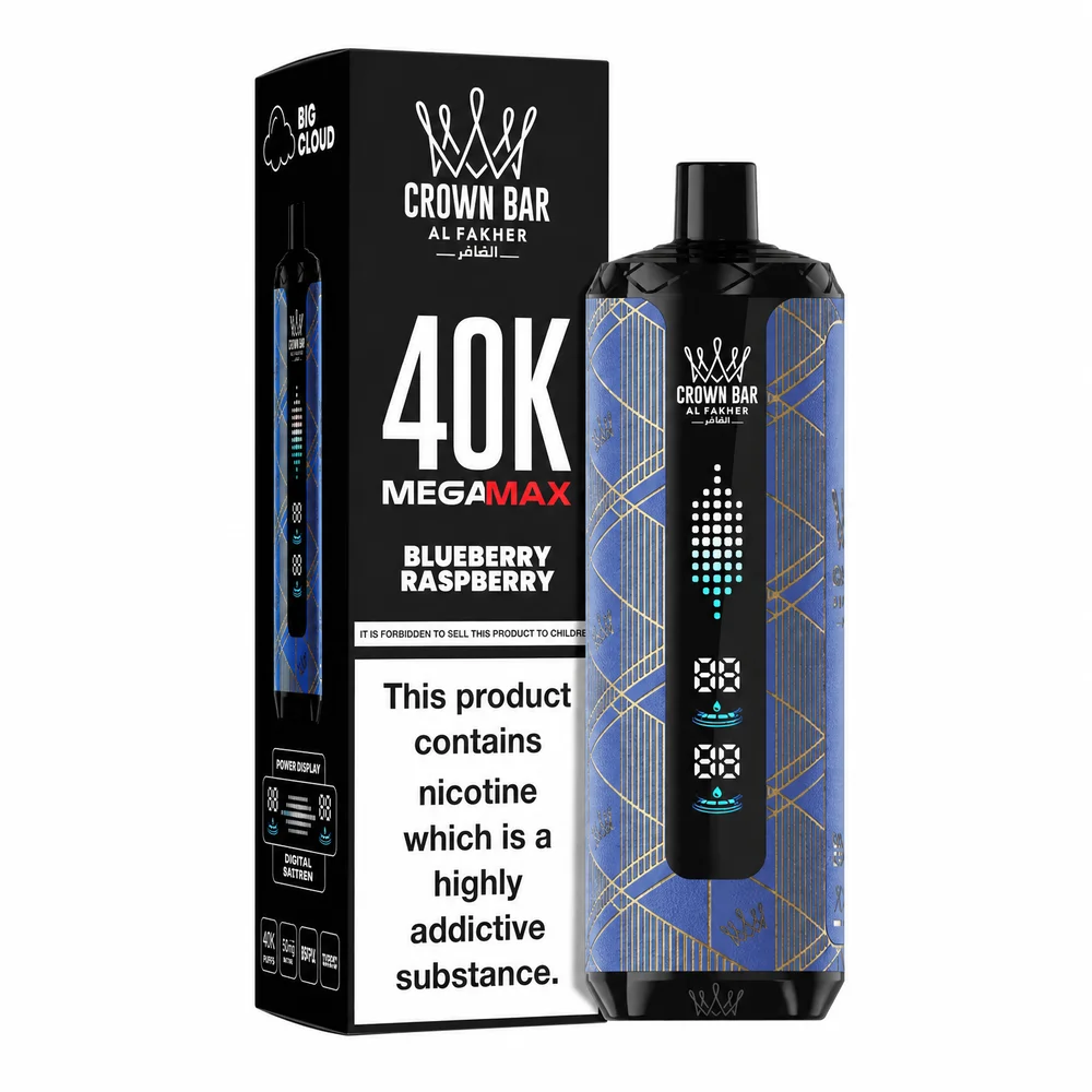 Al Fakher Crown Bar 40K Mega Max Blueberry Raspberry Blueberry Raspberry