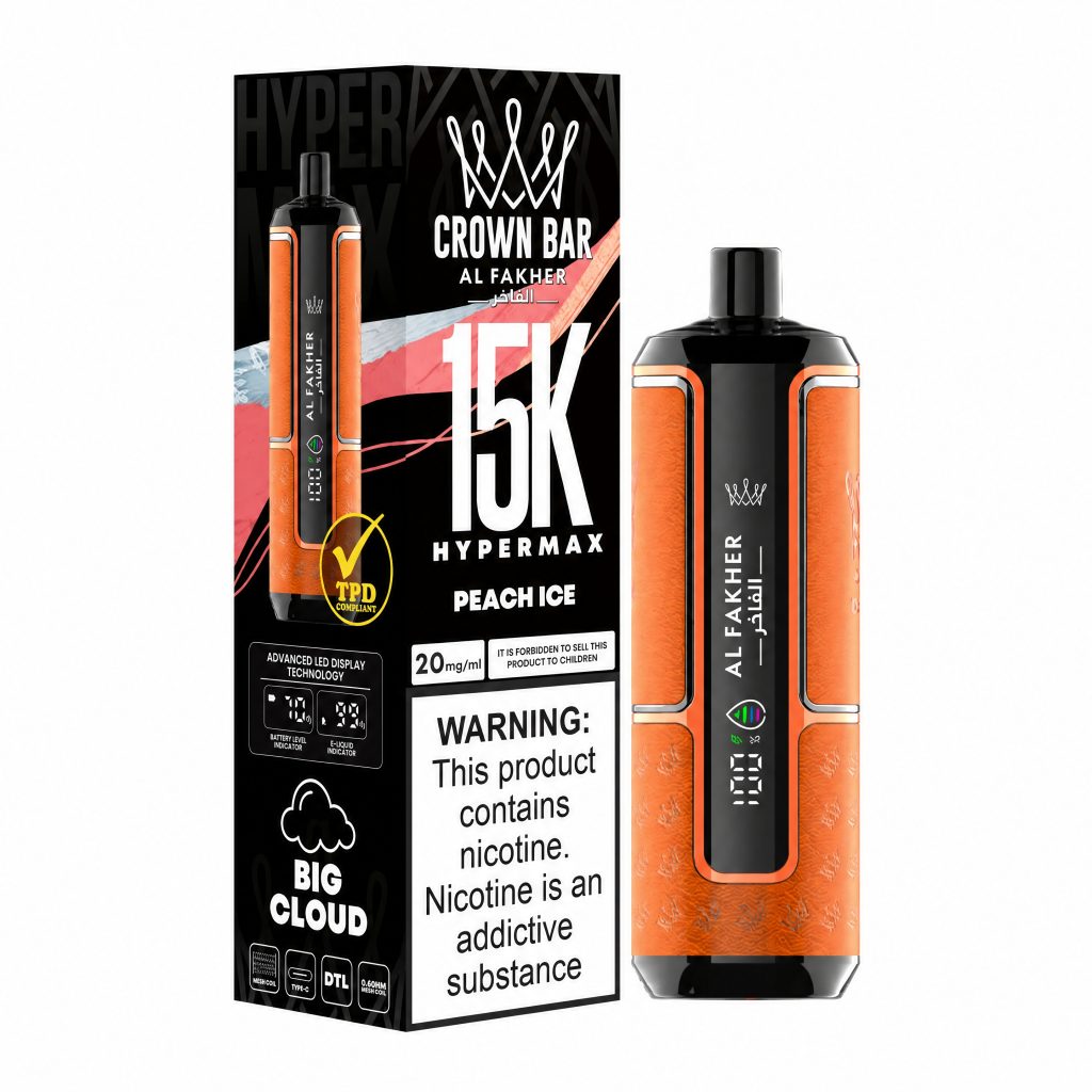 Al Fakher Crown Bar 15K Hyper Max - Peach Ice Peach Ice