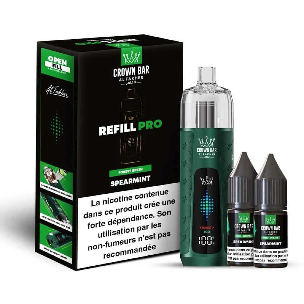 Al Fakher Crown Bar Refill Pro 30K Spearmint Spearmint