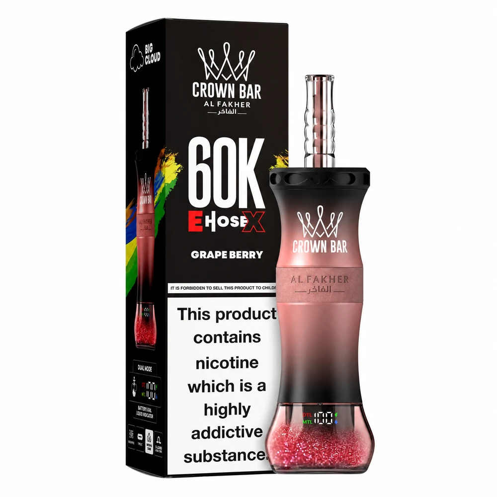 Al Fakher Crown Bar 60K E-Hose X — Grape Berry Grape Berry