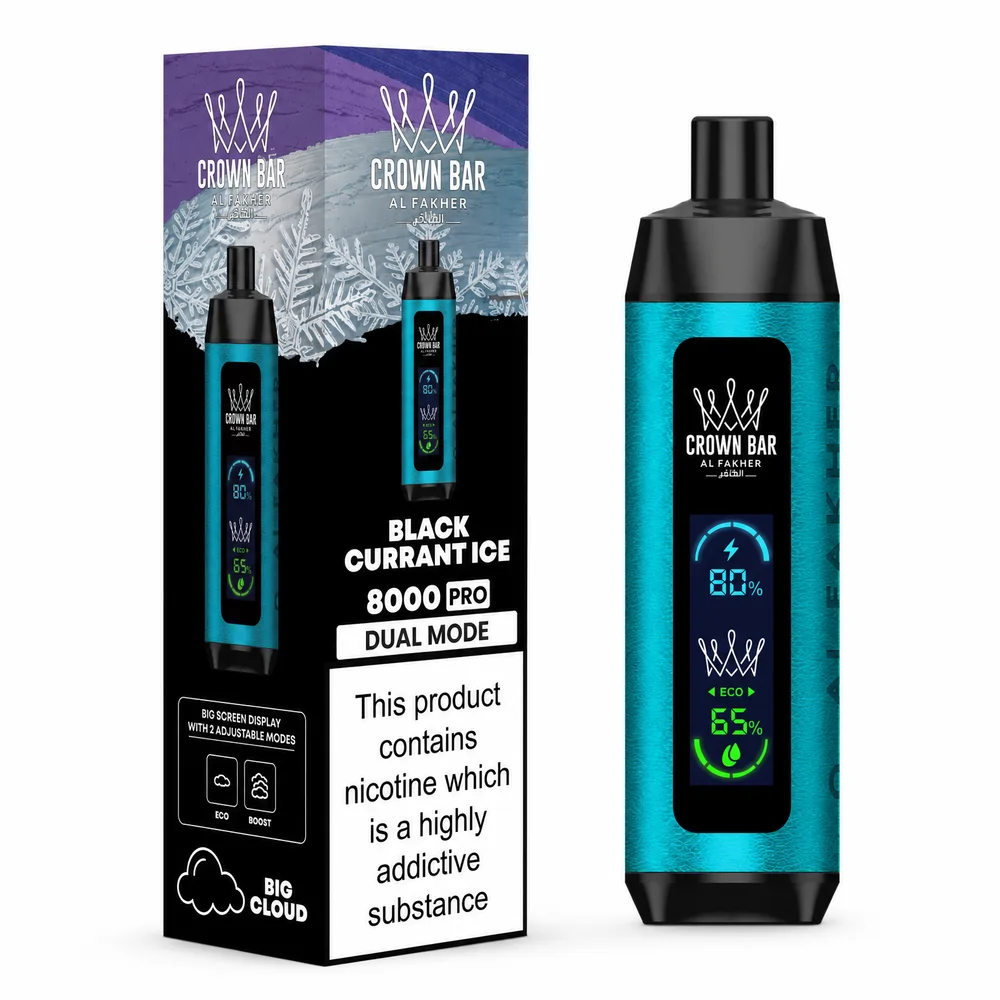 Al Fakher Crown Bar 8K Pro Blackcurrant Ice Blackcurrant Ice