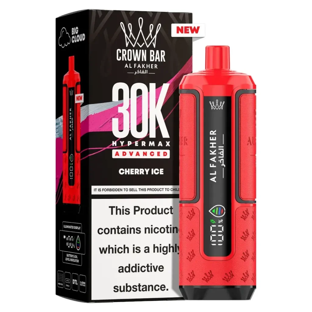 Al Fakher Crown Bar 30K Hyper Max Advanced — Cherry Ice Cherry Ice