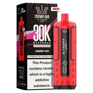 Al Fakher Crown Bar 30K Hyper Max Advanced — Cherry Ice – produit officiel Al Fakher