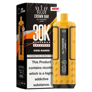 Al Fakher Crown Bar 30K Hyper Max Advanced — Cool Mango – produit officiel Al Fakher