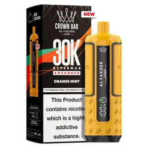 Al Fakher Crown Bar 30K Hyper Max Advanced — Orange Mint – produit officiel Al Fakher