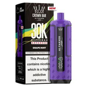 Al Fakher Crown Bar 30K Hyper Max Advanced — Grape Mint – produit officiel Al Fakher