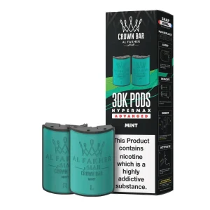Cartouche Al Fakher Crown Bar 30K Hyper Max Advanced — Mint – produit officiel Al Fakher