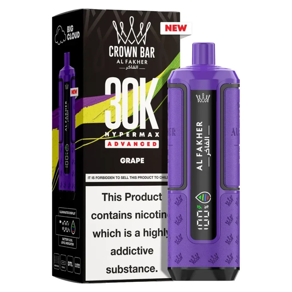 Al Fakher Crown Bar 30K Hyper Max Advanced — Grape Grape