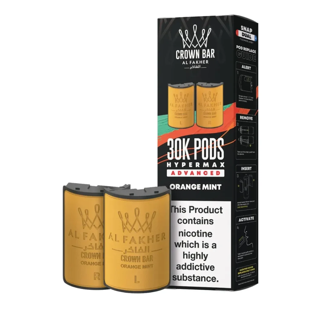 Cartouche Al Fakher Crown Bar 30K Hyper Max Advanced - Orange Mint Orange Mint