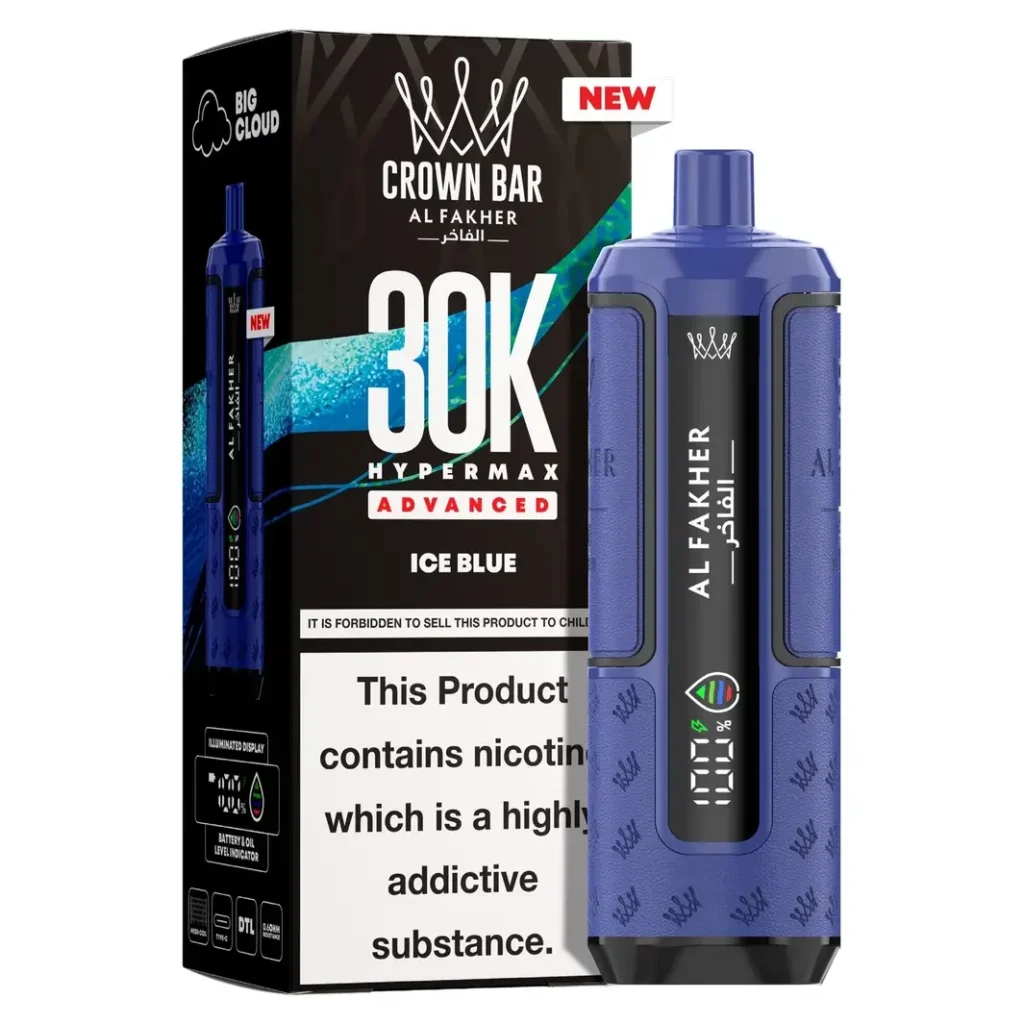 Al Fakher Crown Bar 30K Hyper Max Advanced — Ice Blue Ice Blue