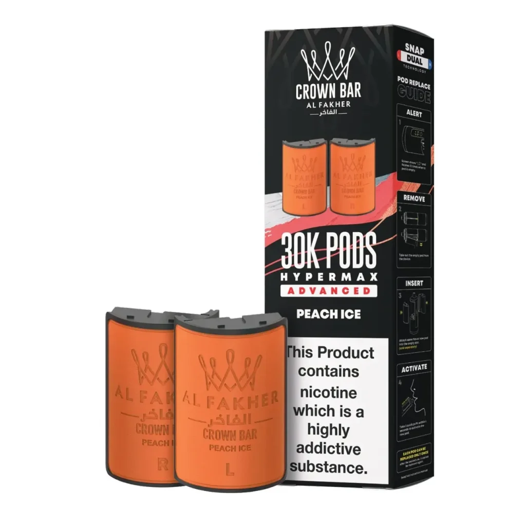 Cartouche Al Fakher Crown Bar 30K Hyper Max Advanced - Peach Ice Peach Ice