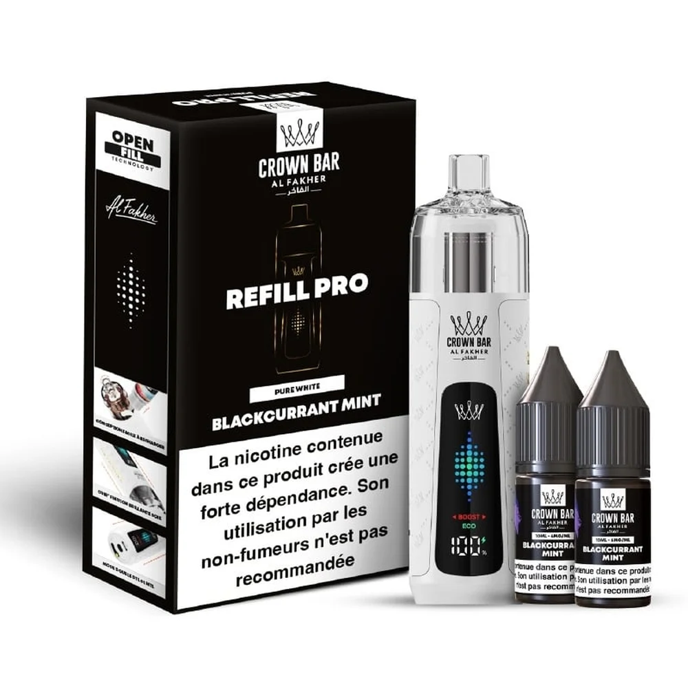 Al Fakher Crown Bar Refill Pro 30K Blackcurrant Mint Blackcurrant Mint
