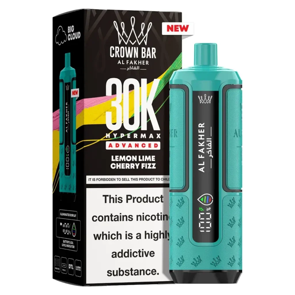 Al Fakher Crown Bar 30K Hyper Max Advanced — Lemon Lime Cherry Fizz Lemon Lime Cherry Fizz