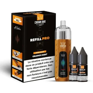 Al Fakher Crown Bar Refill Pro 30K — Orange Mint – produit officiel Al Fakher