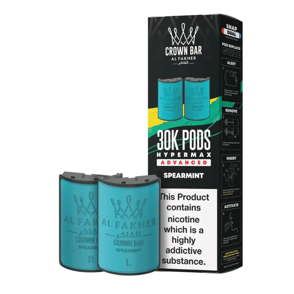 Cartouche Al Fakher Crown Bar 30K Hyper Max Advanced - Spearmint Spearmint