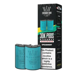 Cartouche Al Fakher Crown Bar 30K Hyper Max Advanced — Spearmint – produit officiel Al Fakher
