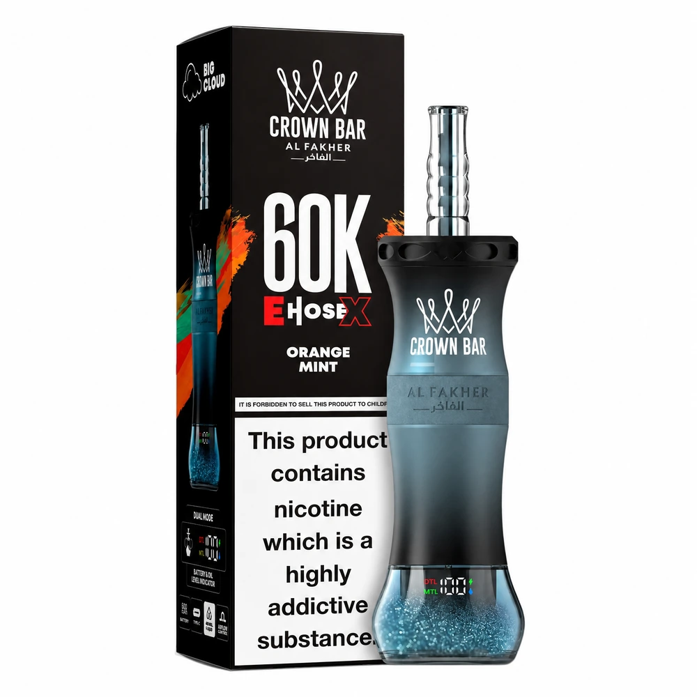 Al Fakher Crown Bar 60K E-Hose X — Orange Mint Orange Mint