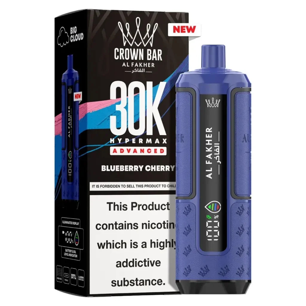 Al Fakher Crown Bar 30K Hyper Max Advanced — Blueberry Cherry Blueberry Cherry