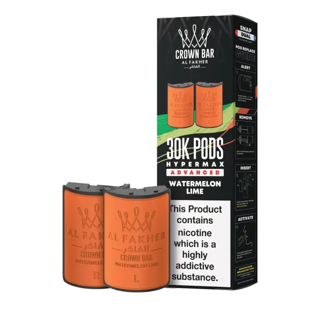 Cartouche Al Fakher Crown Bar 30K Hyper Max Advanced - Watermelon Lime Watermelon Lime
