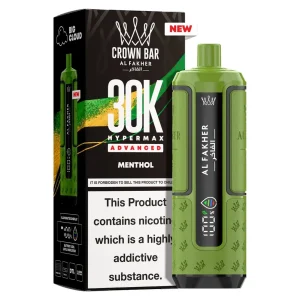 Al Fakher Crown Bar 30K Hyper Max Advanced — Menthol – produit officiel Al Fakher